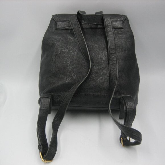 MARC BY MARC JACOBS Black Pebble Leather Backpack Drawstring